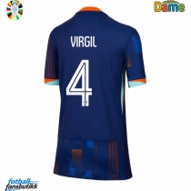 Nederland Virgil van Dijk #4 Bortedrakt Dame EM 2024 Kortermet